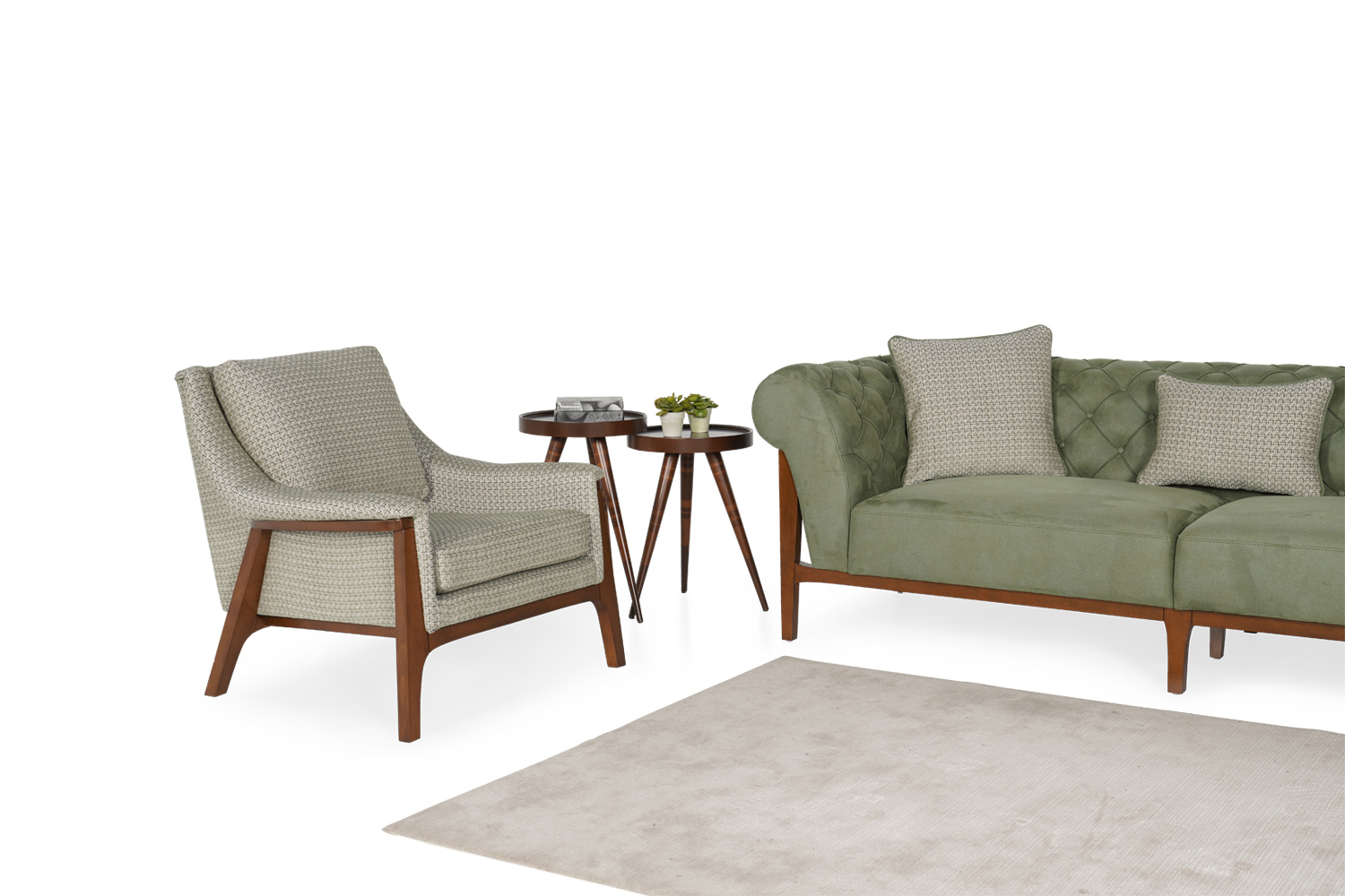 Wooden 2 Seater Sofa