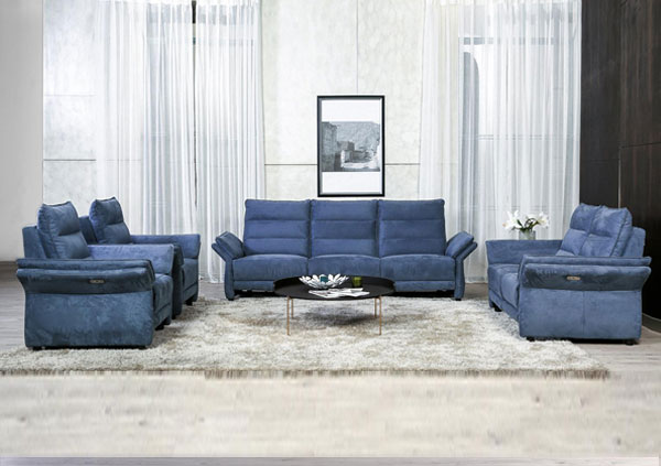 Casper Blue 2 Seater Sofa - Image 2