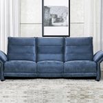 Casper Blue 4 Seater Sofa
